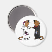Funny Otter Bruiloft Cartoon Magneet (Voorkant / Achterkant)
