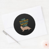 Funny Otter Cartoon Vertrouwd met Dam Beaver Ronde Sticker (Envelop)