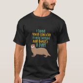 Funny Otter Cartoon Vertrouwd met Dam Beaver T-shirt (Voorkant)