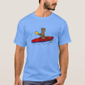 Funny Otter Kayaking T-shirt (Voorkant)