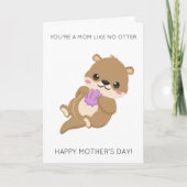 Funny Otter Moederdag Kaart (Voorkant)