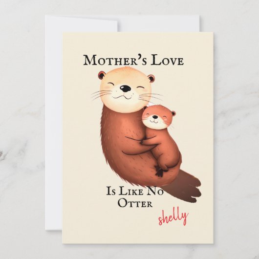Funny Otter Mom Kaart - Moeders liefde als geen ot (Voorkant)
