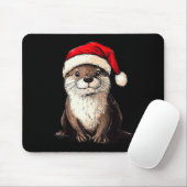 Funny Otter Santa Hat Xmas Otter Lovers Christmas  Muismat (Met muis)