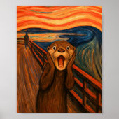 Funny Otter Scream Inspired Poster (Voorkant)