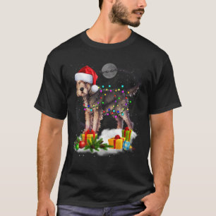 Funny Otterhound Dog kerstlampjes Santa Hat Xm T-shirt