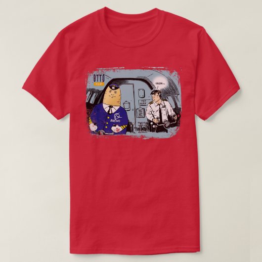  Funny Otto Pilot Otto van de opblaasbare piloot T-shirt (Design voorkant)