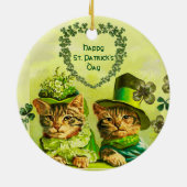 FUNNY OUDE FASHION ST.PATRICK'S DAY CATEGORIE KERAMISCH ORNAMENT (Achterkant)