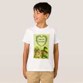 FUNNY OUDE FASHION ST.PATRICK'S DAY CATS MET HEART T-SHIRT (Voorkant volledig)
