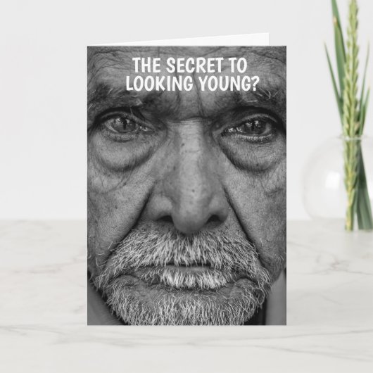 FUNNY OUDE MAN BIRTHDAY KAART VOOR HEM (Voorkant)