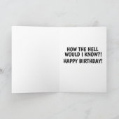 FUNNY OUDE MAN BIRTHDAY KAART VOOR HEM (Binnen)