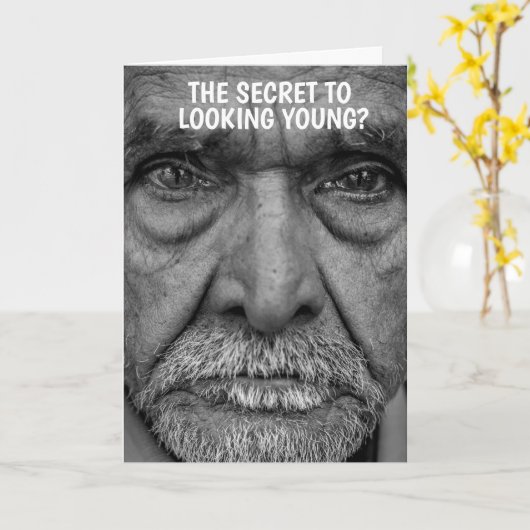 FUNNY OUDE MAN BIRTHDAY KAART VOOR HEM (Gele Bloem)