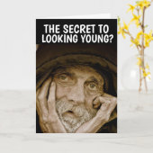 FUNNY OUDE MAN BIRTHDAY Wenskaart Kaart (Gele Bloem)