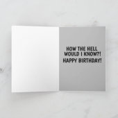 FUNNY OUDE MAN OVER DE HILL BIRTHDAY KAART VOOR HE (Binnen)