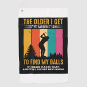 Funny Ouder Lost Golf Balls Gezegde Genoemd Golfhanddoek (Voorkant)