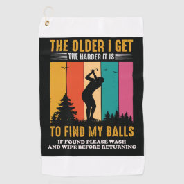 Funny Ouder Lost Golf Balls Gezegde Genoemd Golfhanddoek