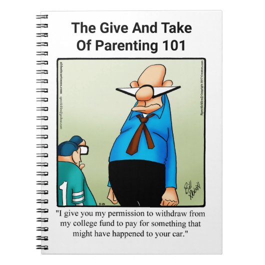 Funny Ouderschap Humor Notitieboek (Voorkant)