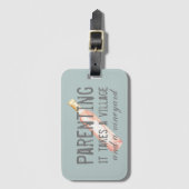 Funny Ouderschap Village and Vineyard Quote Bagagelabel (Voorkant (verticaal))