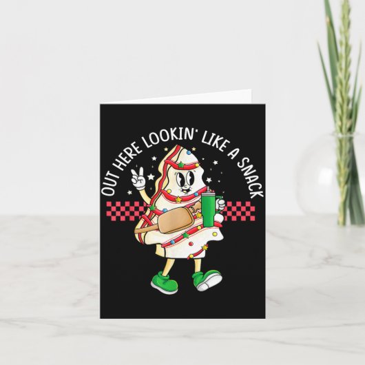 Funny Out Here Looking Like A Snack Christmas Tree Kaart (Voorkant)