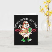 Funny Out Here Looking Like A Snack Christmas Tree Kaart (Gele Bloem)