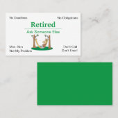 Funny Out of Business Retirement Visitekaartje (Voorkant / Achterkant)