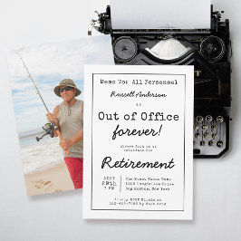 Funny Out of Kantoor Forever Retirement Party Memo Kaart