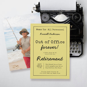 Funny Out of Kantoor Forever Retirement Party Memo Kaart