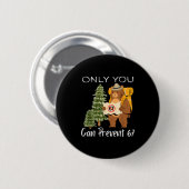Funny Outdoor Bear Wild Number Six Seven Pun Ronde Button 5,7 Cm (Voorkant /achterkant)