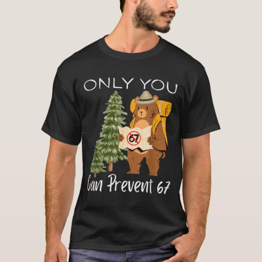 Funny Outdoor Bear Wild Number Six Seven Pun T-shirt (Voorkant)