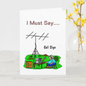 Funny Outdoor Ham Operator Verjaardag Kaart (Gele Bloem)