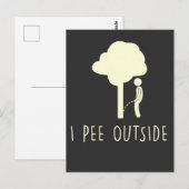 Funny Outdoor Pee Camping Humor Tree Pee Camper Briefkaart (Voorkant / Achterkant)