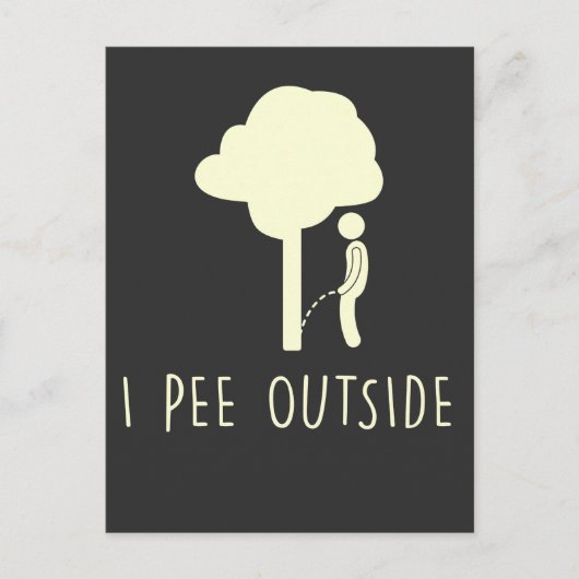 Funny Outdoor Pee Camping Humor Tree Pee Camper Briefkaart (Voorkant)