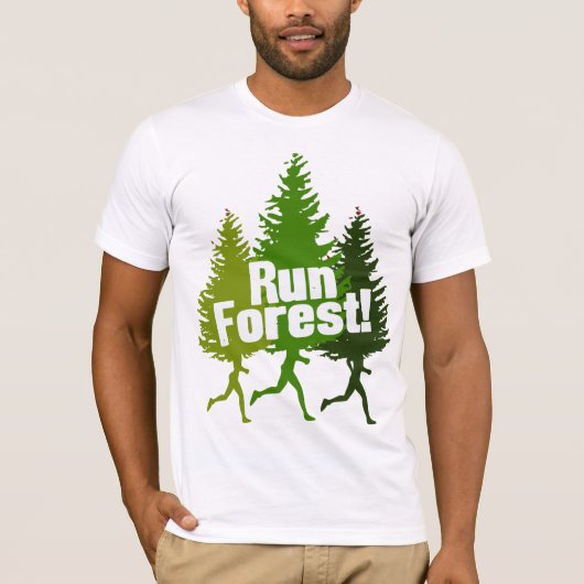 Funny Outdoorsy Run Forest T-shirt (Voorkant)