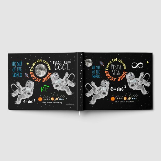 Funny Outer Space Wiskunde Wetenschap Geek Astrona Gastenboek (Volledig)