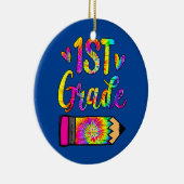 Funny Outfits 1St Grade Teacher Terug naar school Keramisch Ornament (Rechts)