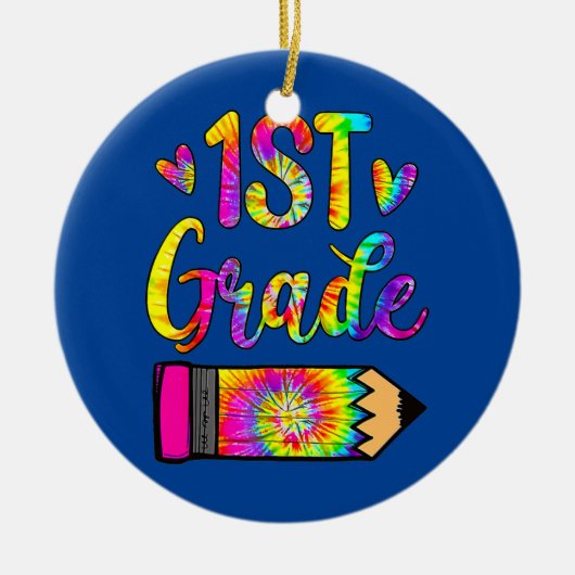 Funny Outfits 1St Grade Teacher Terug naar school Keramisch Ornament (Voorkant)