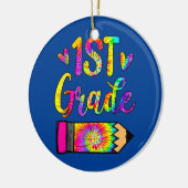 Funny Outfits 1St Grade Teacher Terug naar school Keramisch Ornament (Links)