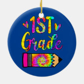 Funny Outfits 1St Grade Teacher Terug naar school Keramisch Ornament (Achterkant)