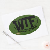 Funny oval sticker "Welkom in Florida" (Envelop)