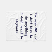 Funny Over 80 Dont Have To Do  Fleece Deken (Voorkant (Horizontaal))
