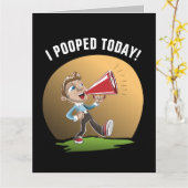 FUNNY OVER DE HILL BIRTHDAY "OPED VANDAAG" KAART (Gele Bloem)