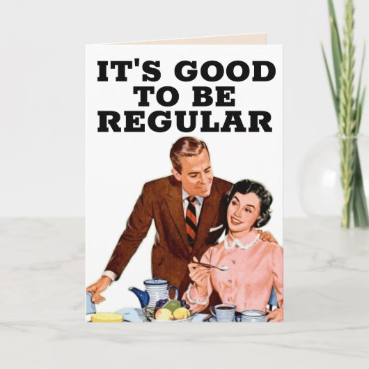 FUNNY OVER DE HILL RETRO POOP BIRTHDAY KAART (Voorkant)