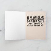 FUNNY OVER DE HILL RETRO POOP BIRTHDAY KAART (Binnen)