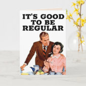 FUNNY OVER DE HILL RETRO POOP BIRTHDAY KAART (Gele Bloem)