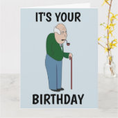 FUNNY OVER HET HILL-MAN MET KANE BIRTHDAFKaarten Kaart (Gele Bloem)