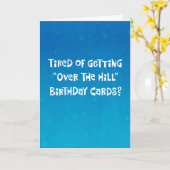 Funny "Over the Hill" 50th Birthday Kaart (Gele Bloem)
