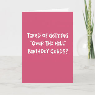 Funny "Over the Hill" 75th Birthday Kaart