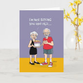 Funny "Over the Hill" 75th Birthday Kaart (Gele Bloem)