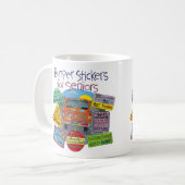 Funny Over the Hill Birthday Gift, Bumperstickers Koffiemok (Voorkant links)