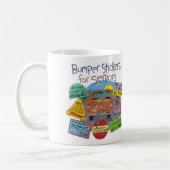 Funny Over the Hill Birthday Gift, Bumperstickers Koffiemok (Links)