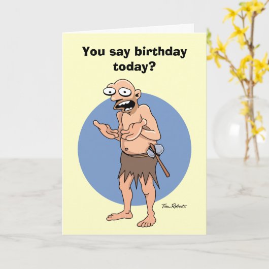 Funny "Over the Hill" Birthday Kaart (Gele Bloem)